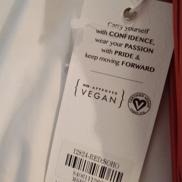 NWT Red floral handbag. - Picture 6 of 6